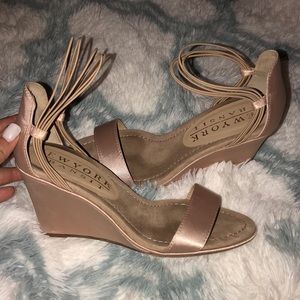Women’s New York Transit Champagne Satin Wedges